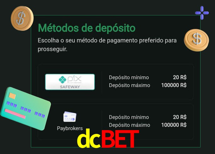 O cassino dcbet oferece uma grande variedade de métodos de pagamento